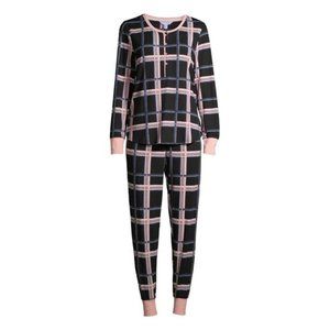 new MEDIUM PJs WARM Pajamas Black Pink Jogger Style Cozy Comfy SOFT 8 10 Socks